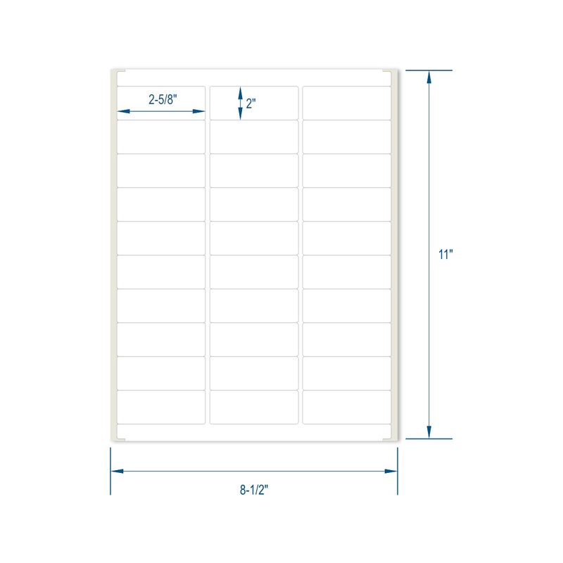 PACKZON Printable Address Labels for Laser & Inkjet Printers Blank Mailing Labels 30 Labels per Sheet 2.625 x 1 Inch (3000/100 Sheets) - Image 4